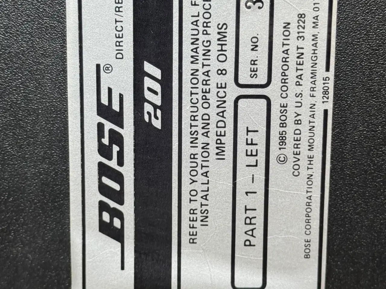 Billede 6 - Vintage Bose 201 Højttalere (2x)
