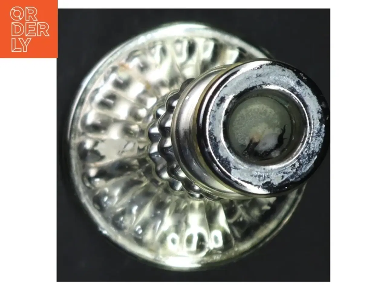 Billede 3 - Glas lysestage med sølvbelægning (str. H. 25,5 cm)