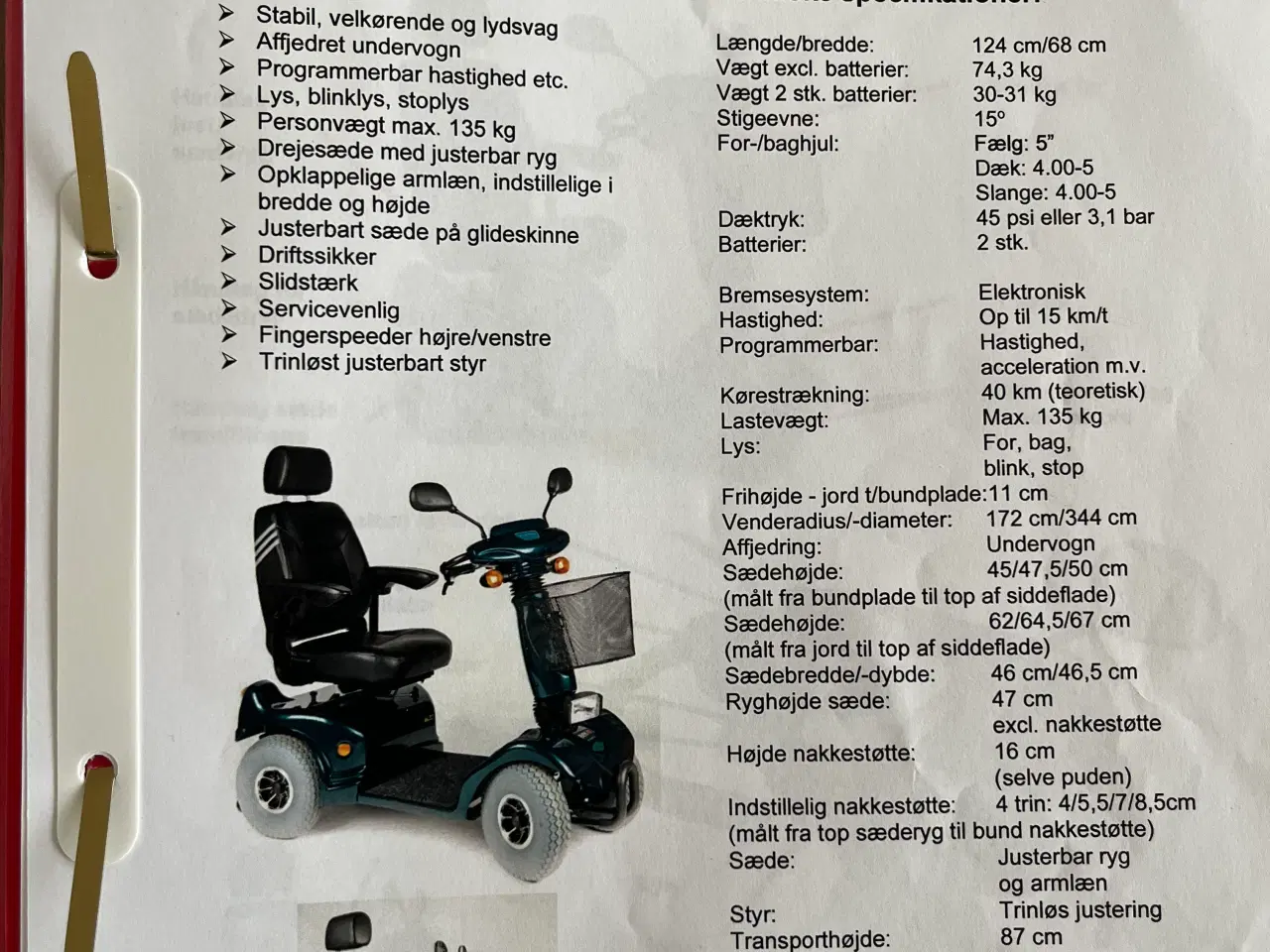 Billede 6 - El scooter Karma 747 4 hjulet