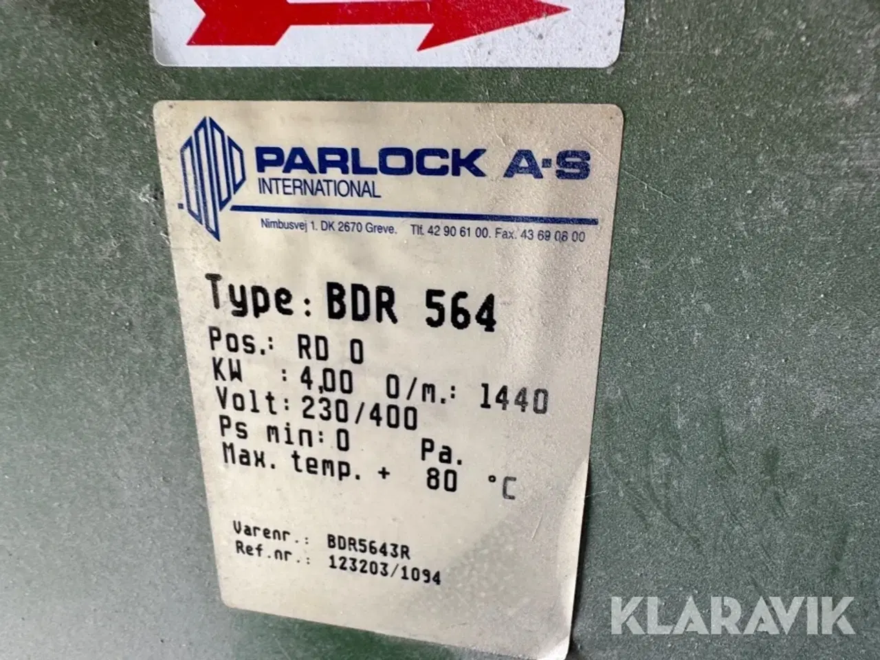 Billede 8 - Sugeventilator Parkock BDR 564