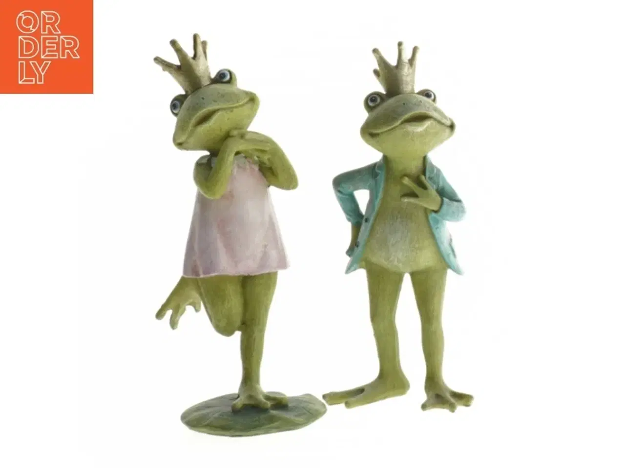 Billede 1 - Frø prins og prinsesse dekoration (str. 16 cm)