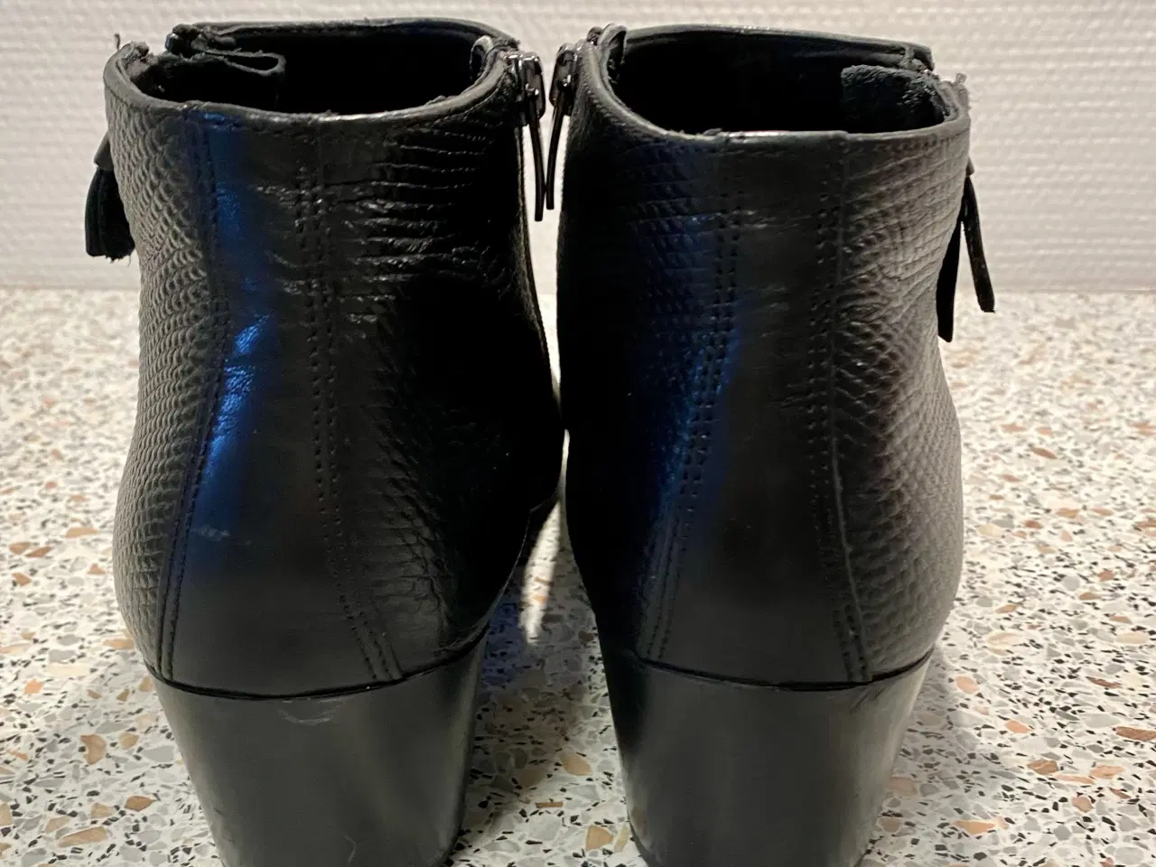 Billede 2 - Sort Ecco skind ankelstøvle