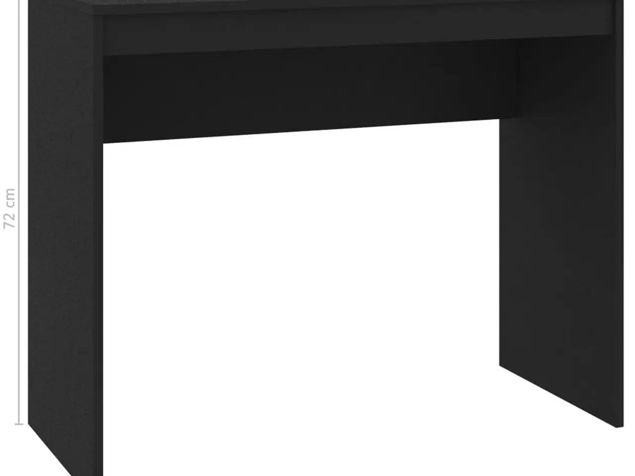 Billede 6 - Skrivebord 90x40x72 cm konstrueret træ sort