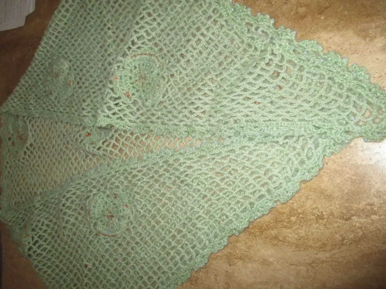 Billede 1 - Smukt grønt sjal