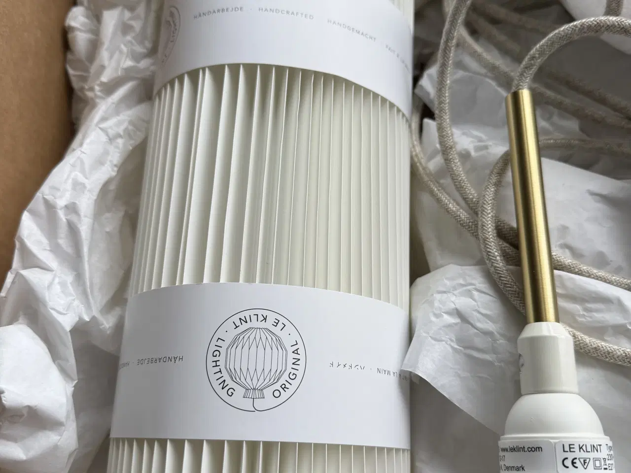 Billede 8 - Hvid LE KLINT Model 1 Pendel 1-30 m. messing