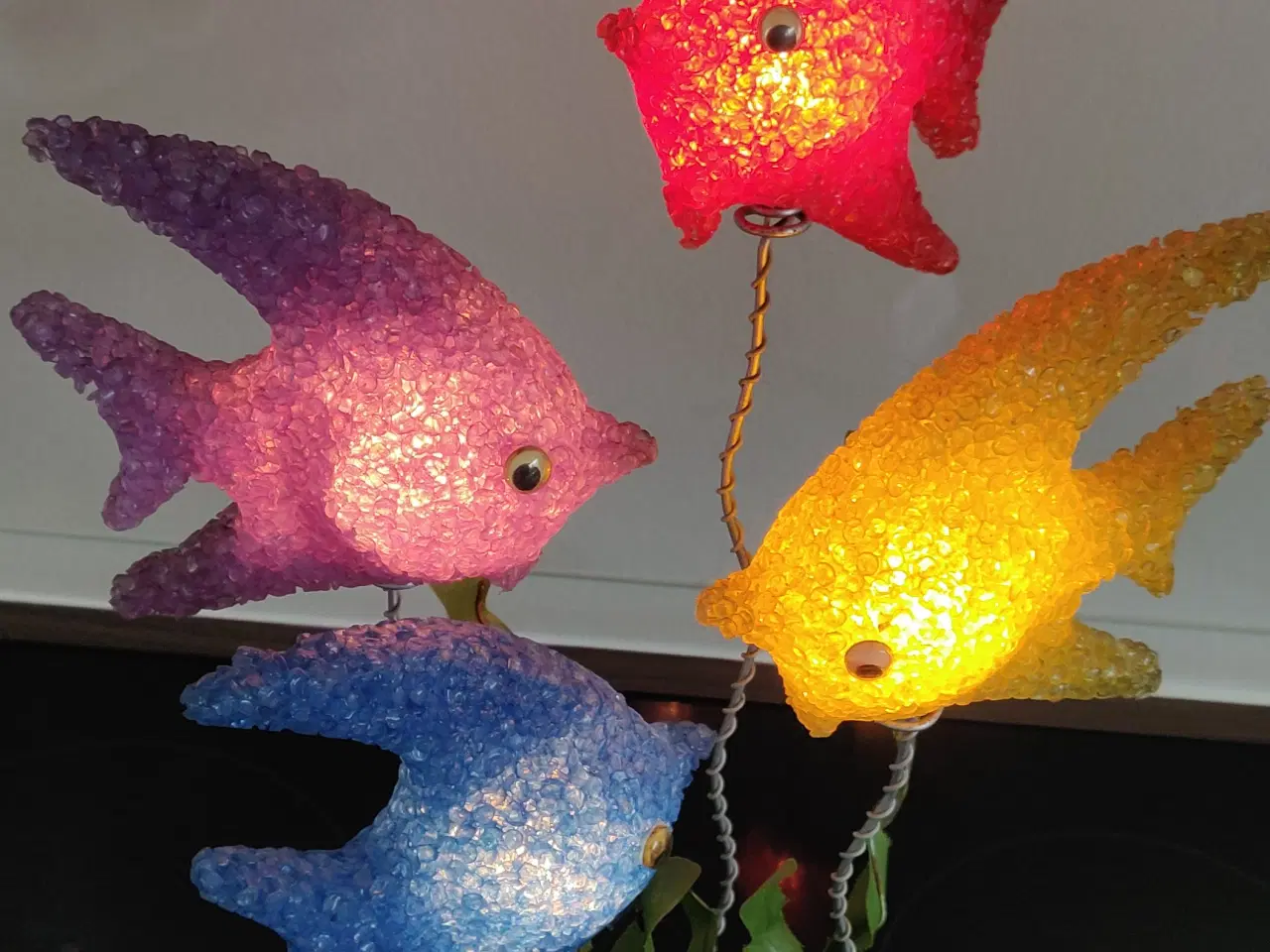 Billede 2 - Retro lampe med fisk
