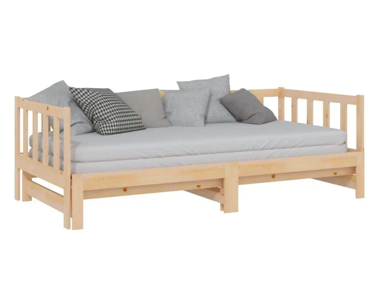 Billede 4 - Daybed med udtræk 90x200 cm massivt fyrretræ