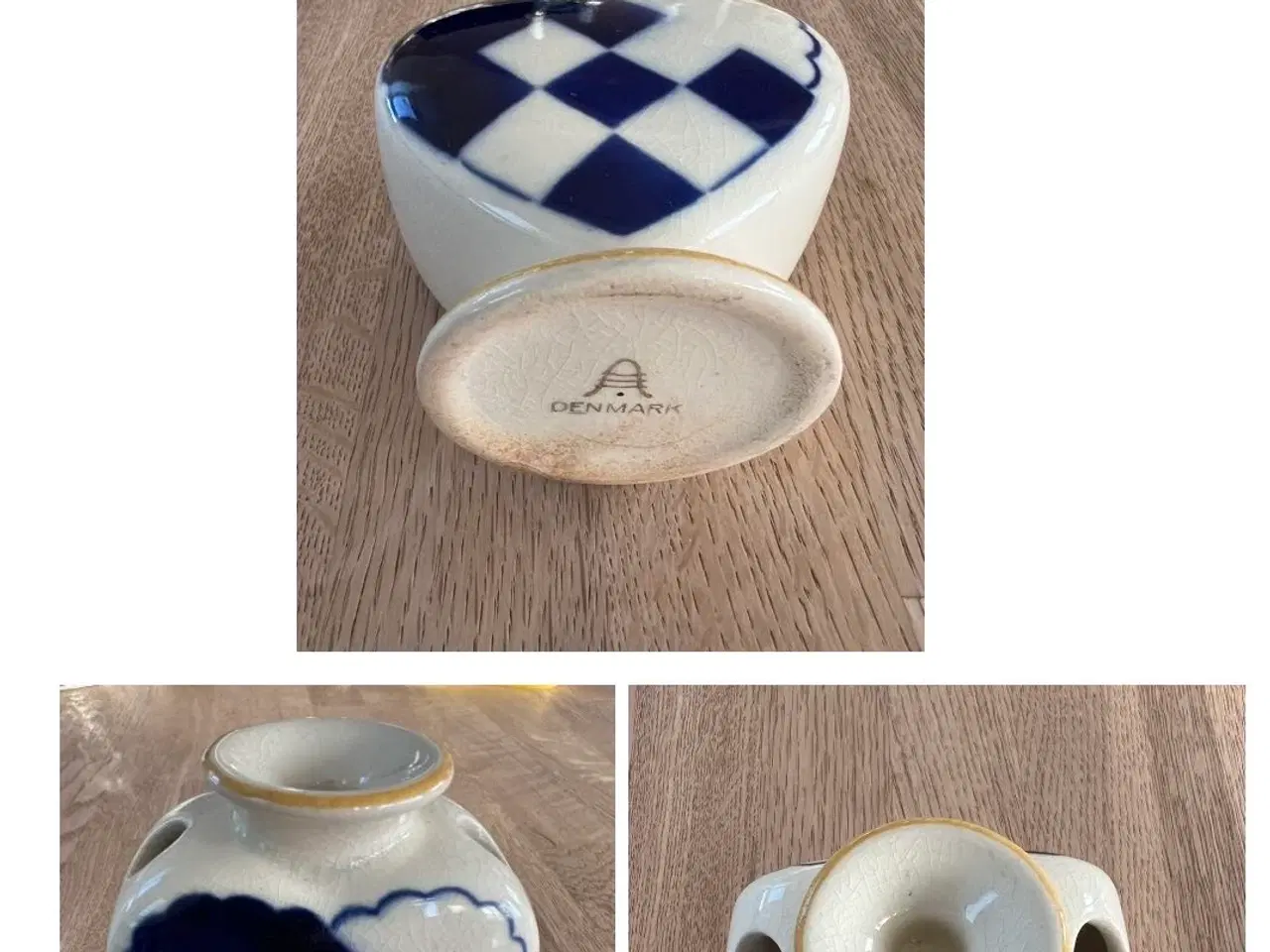 Billede 1 - Aluminia Hjerte Vase Blå