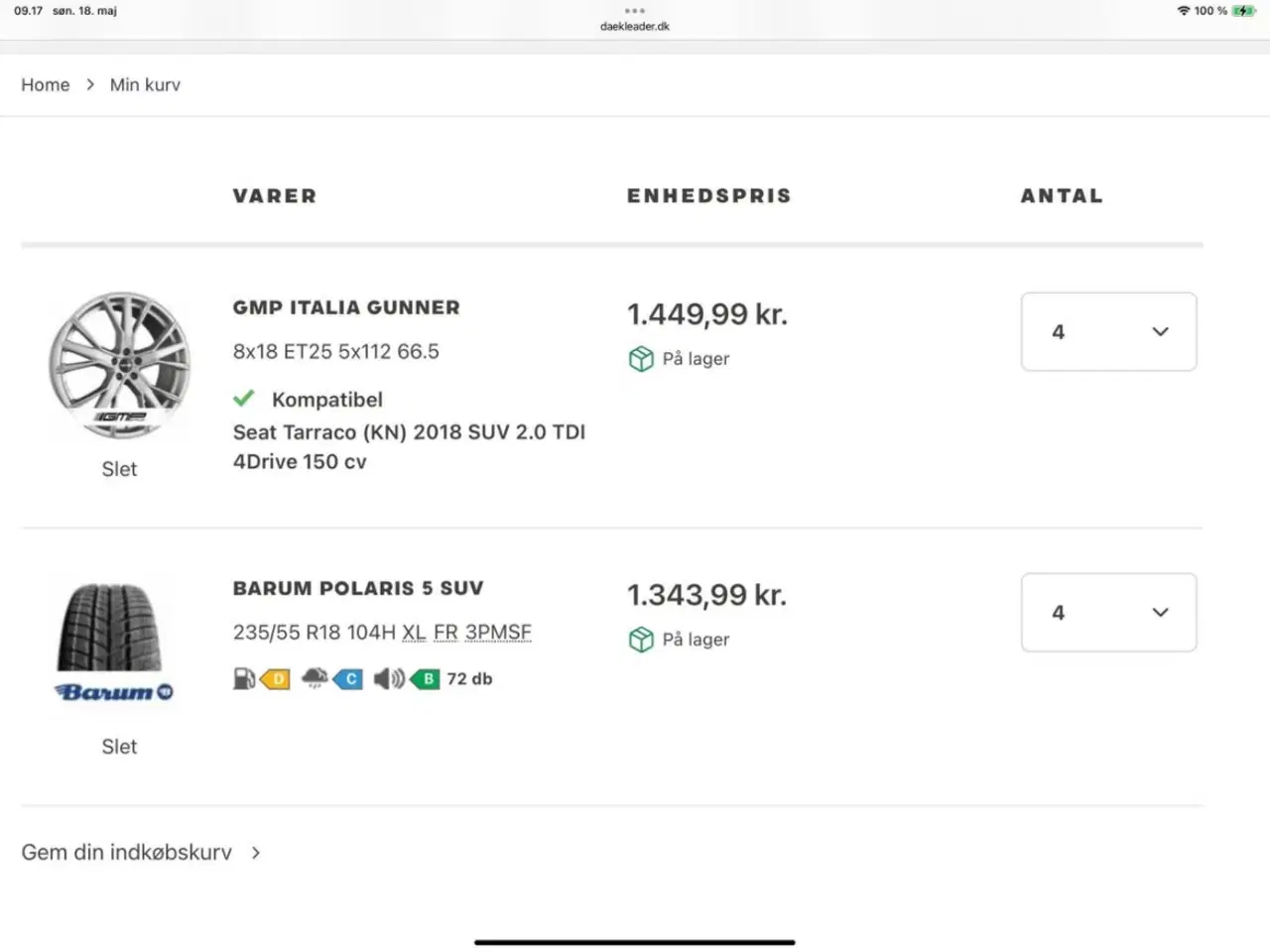 Billede 7 - 18" fælge med vinterdæk