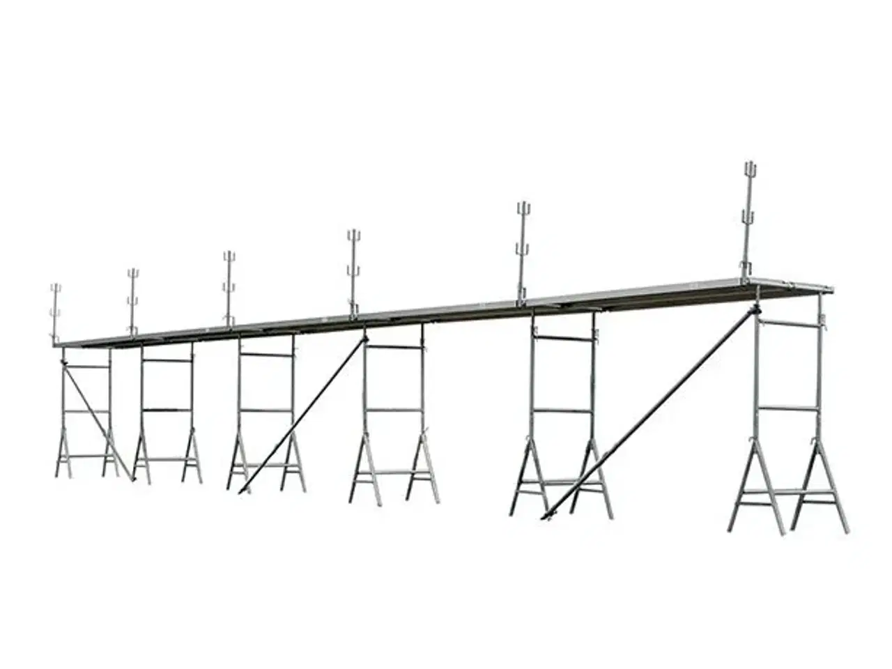 Billede 1 - 2 X 15m Bukkestillads ståhøjde ca. 2,9 meter