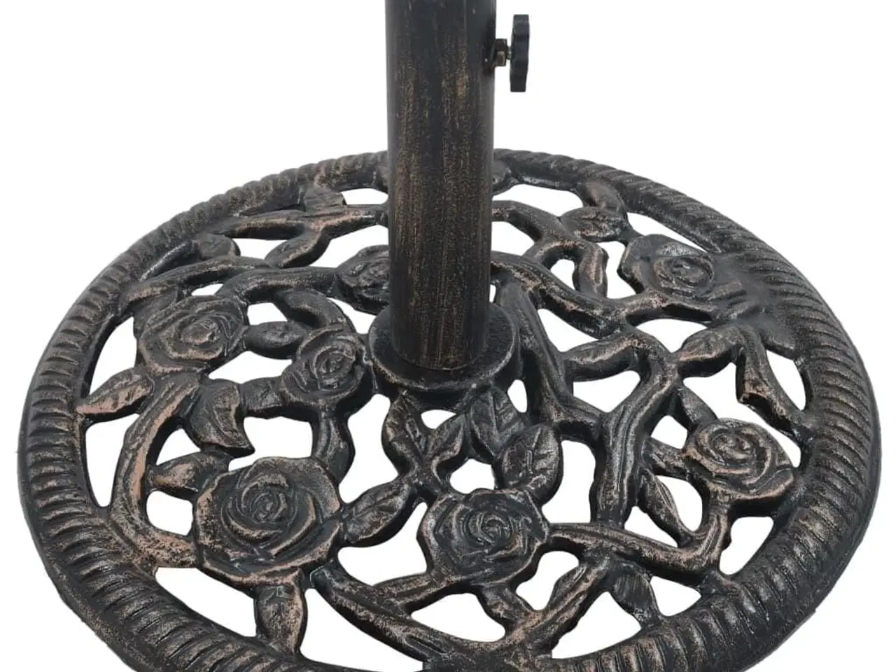 Billede 3 - Parasolfod 12 kg 48 cm støbejern bronzefarvet