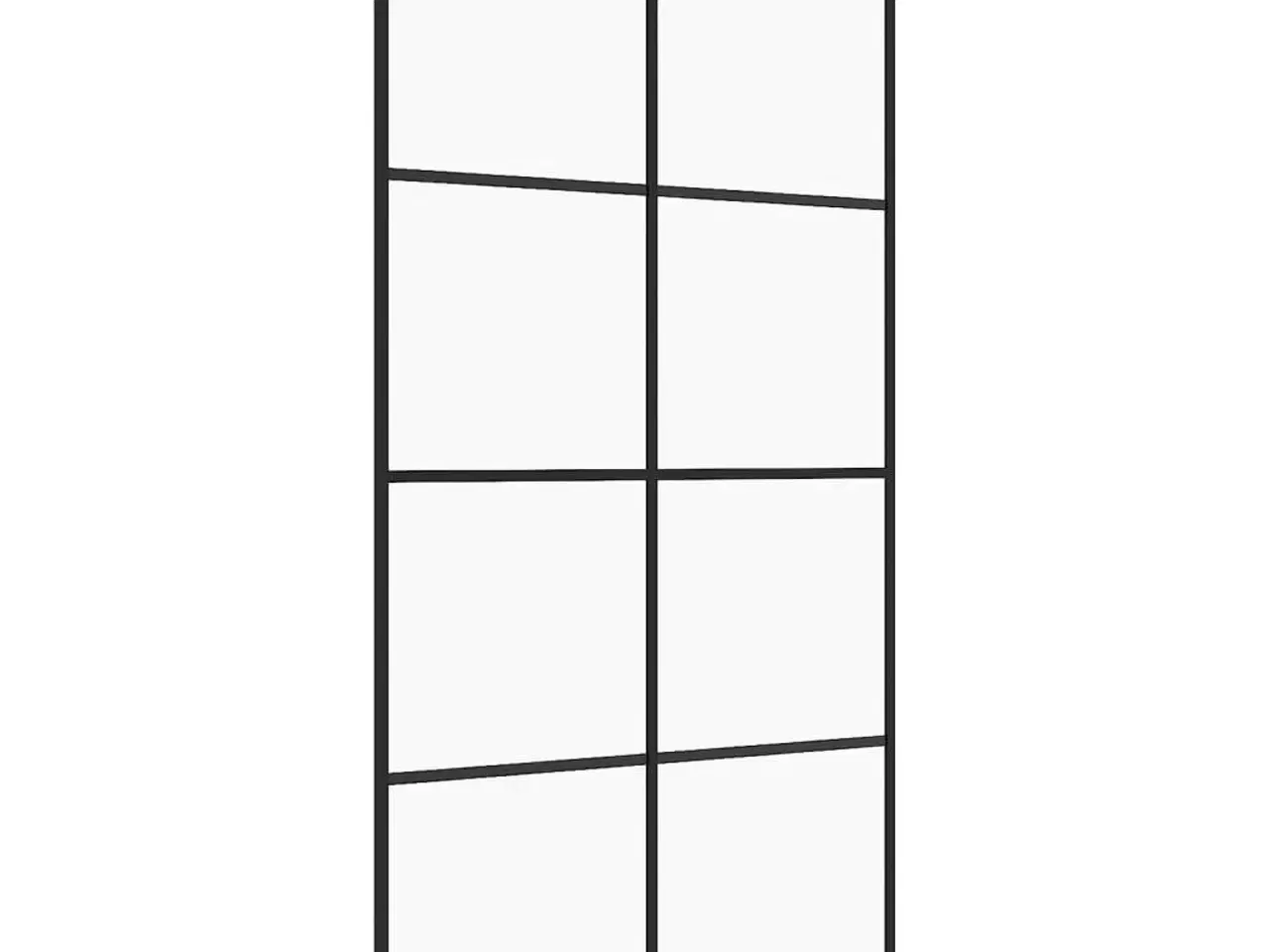 Billede 2 - Brusevæg 100x195 cm klart sikkerhedsglas sort