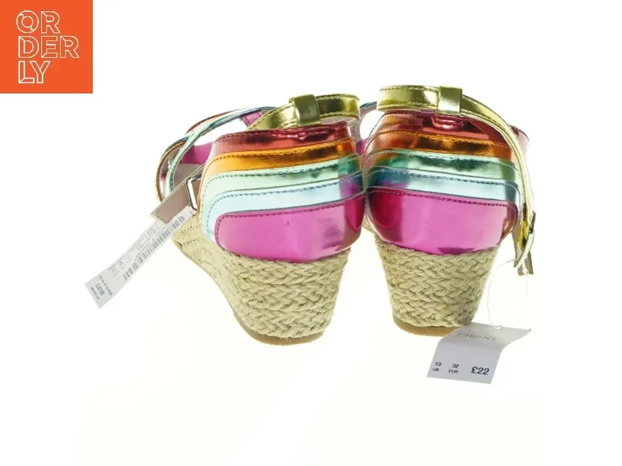 Billede 5 - Multifarvede kilehæl sandaler fra Next (str. 32)