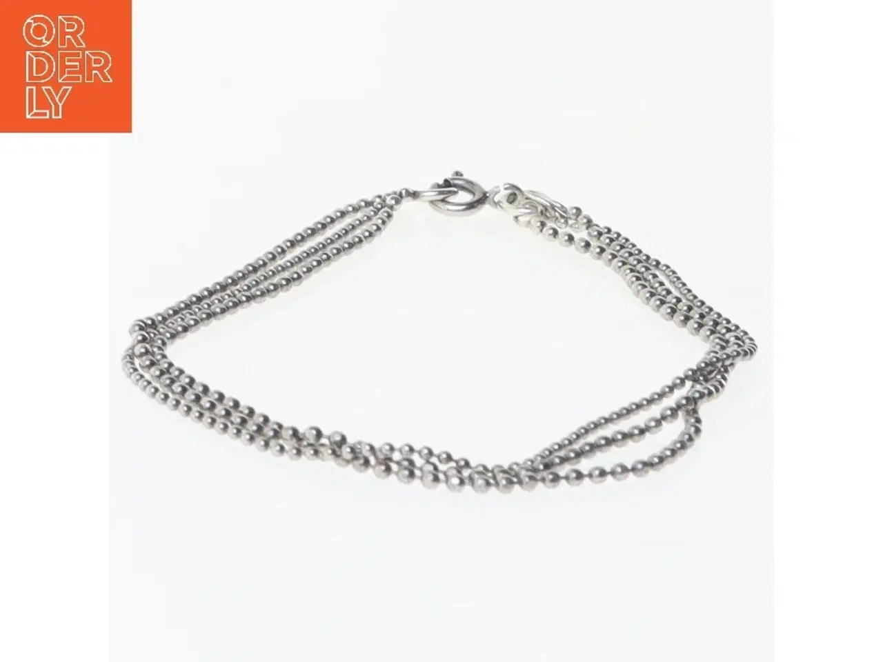 Billede 2 - Sølvarmbånd med kuglekæder (str. 18,5 cm)
