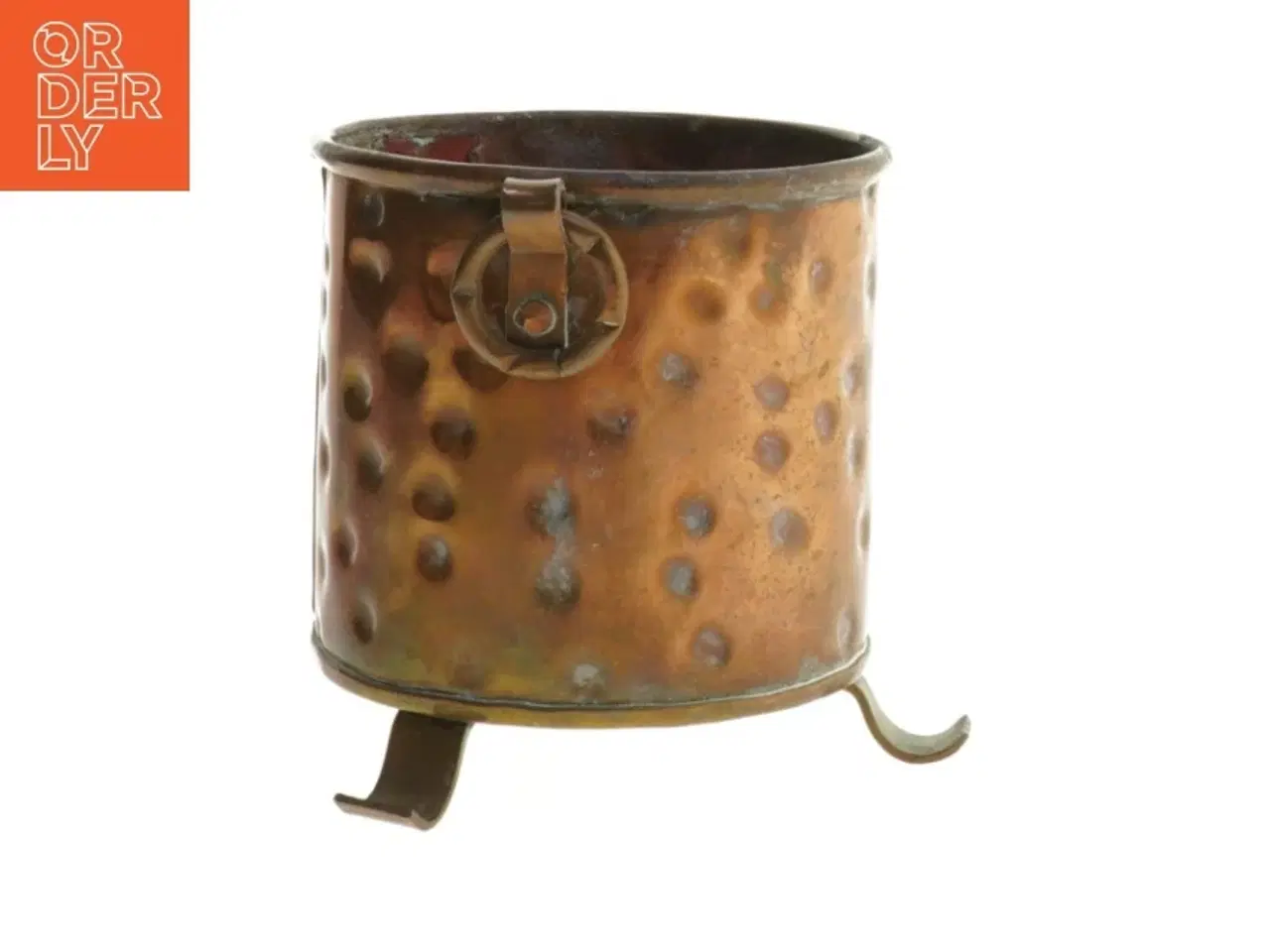 Billede 2 - Kobber plantekrukke med ben (str. Ø 11 cm)