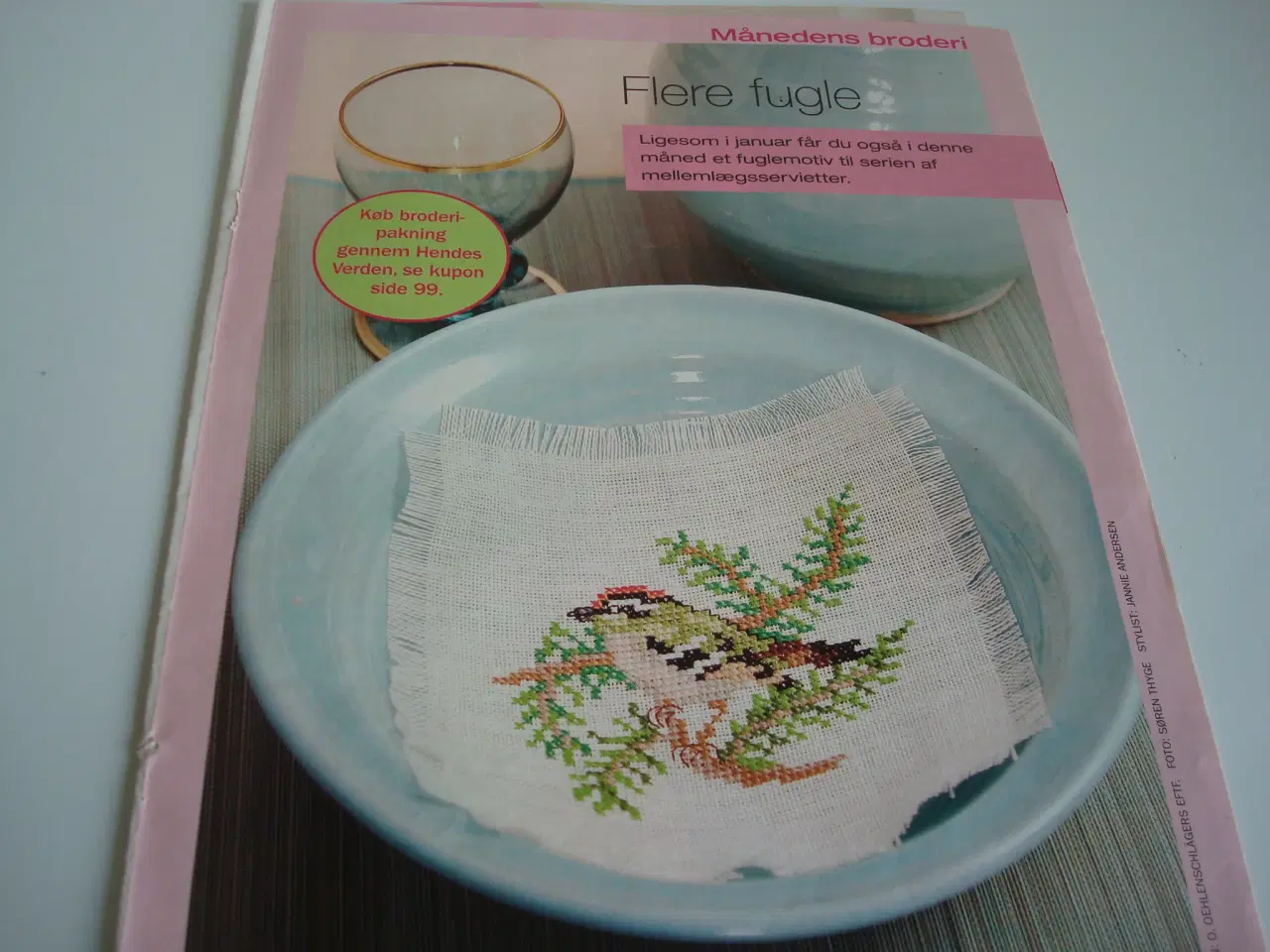 Billede 1 - Mønster med fugl