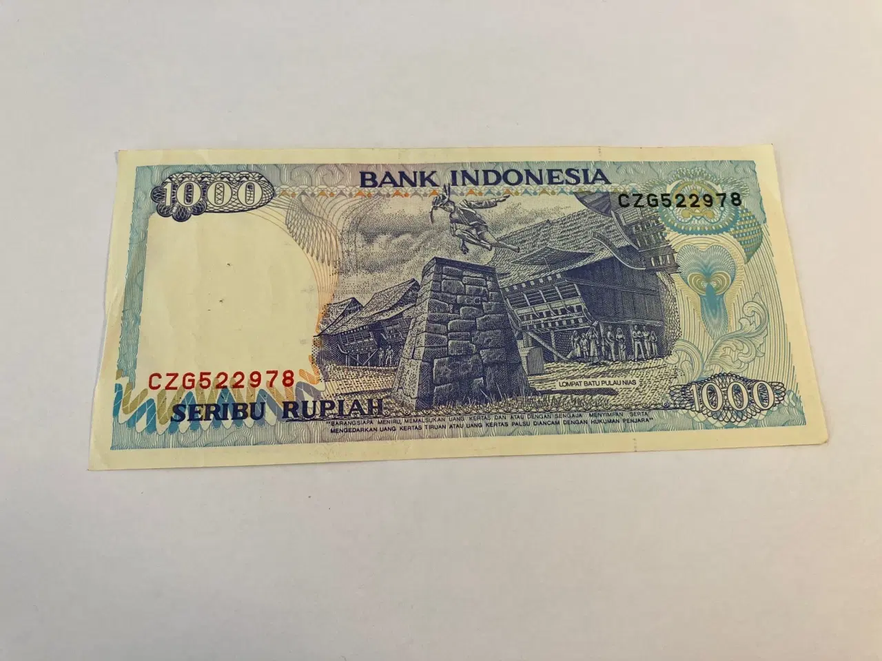 Billede 2 - 1000 Rupiah Indonesia 1992
