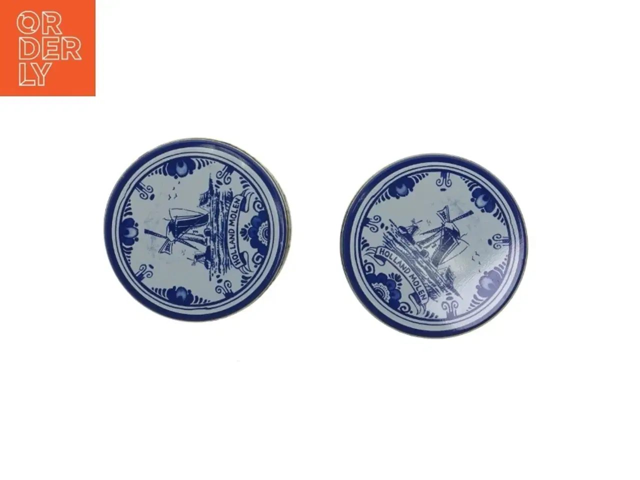 Billede 5 - Dekorative kagebokse med blå motiv (str. Ø. 10 cm. længde, 10 cm)