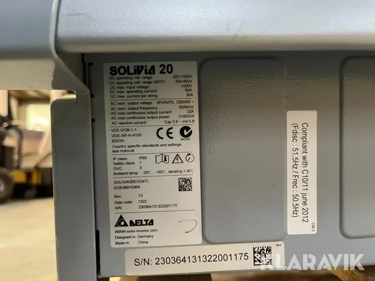Billede 10 - Inverter Delta SOLIVIA 20 TL