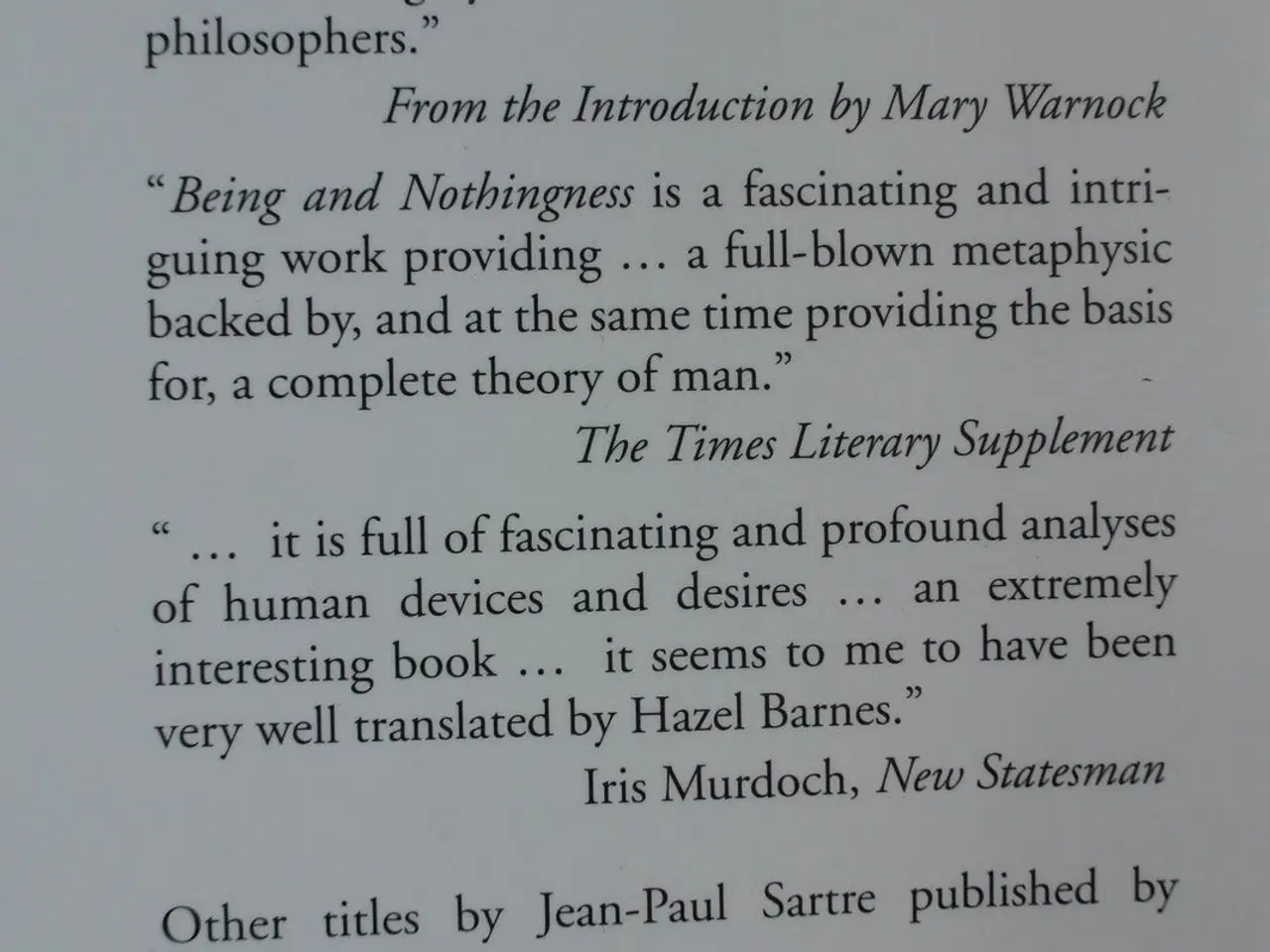Billede 5 - being and nothingness, by jean-paul satre