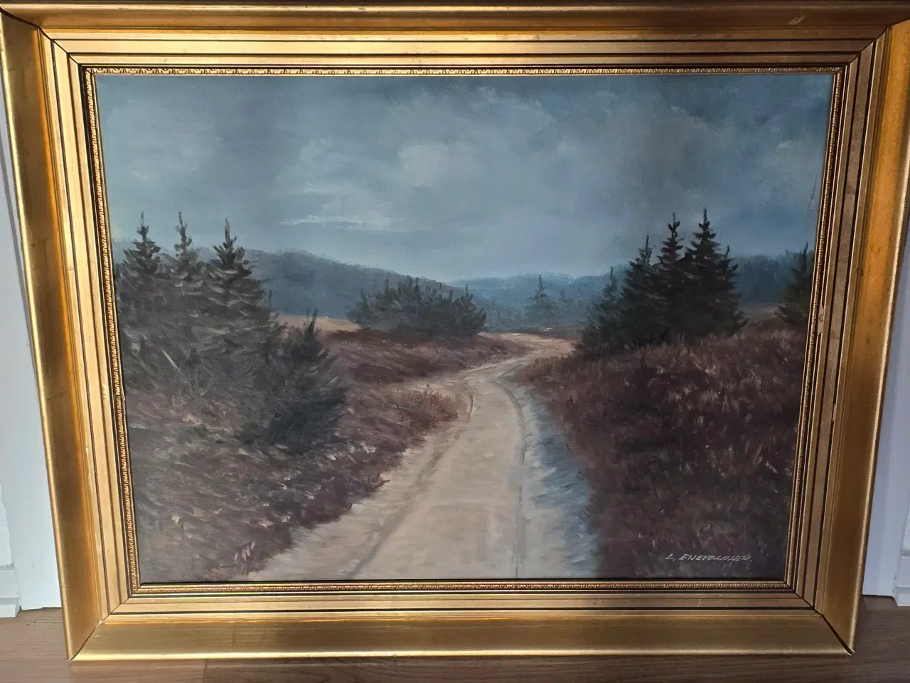 Billede 1 - Leif enevoldsens maleri hærvejen