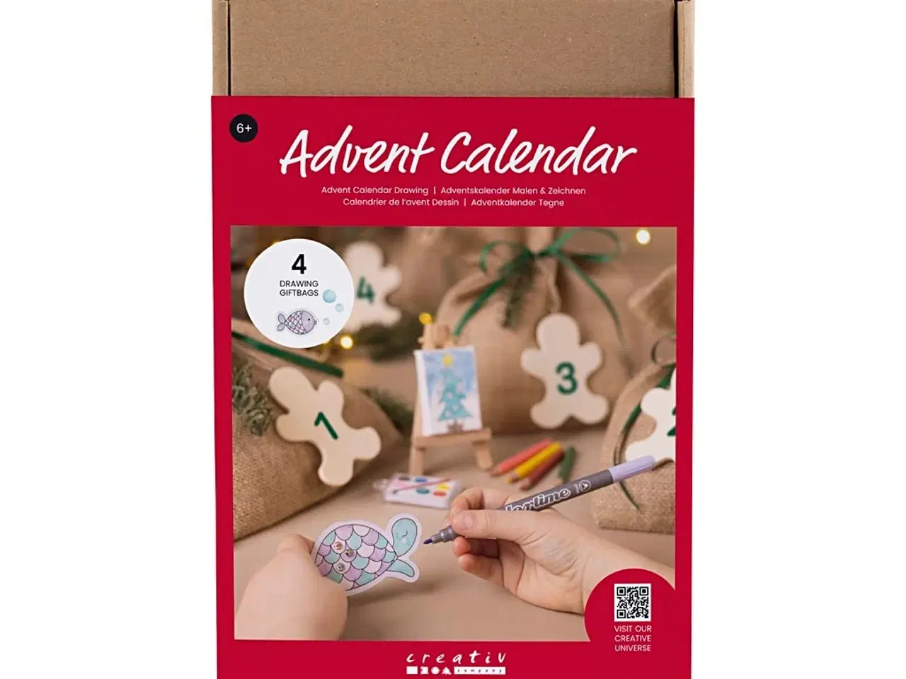 Billede 1 - Kreativ Adventskalender til Børn - Tegne & Skab