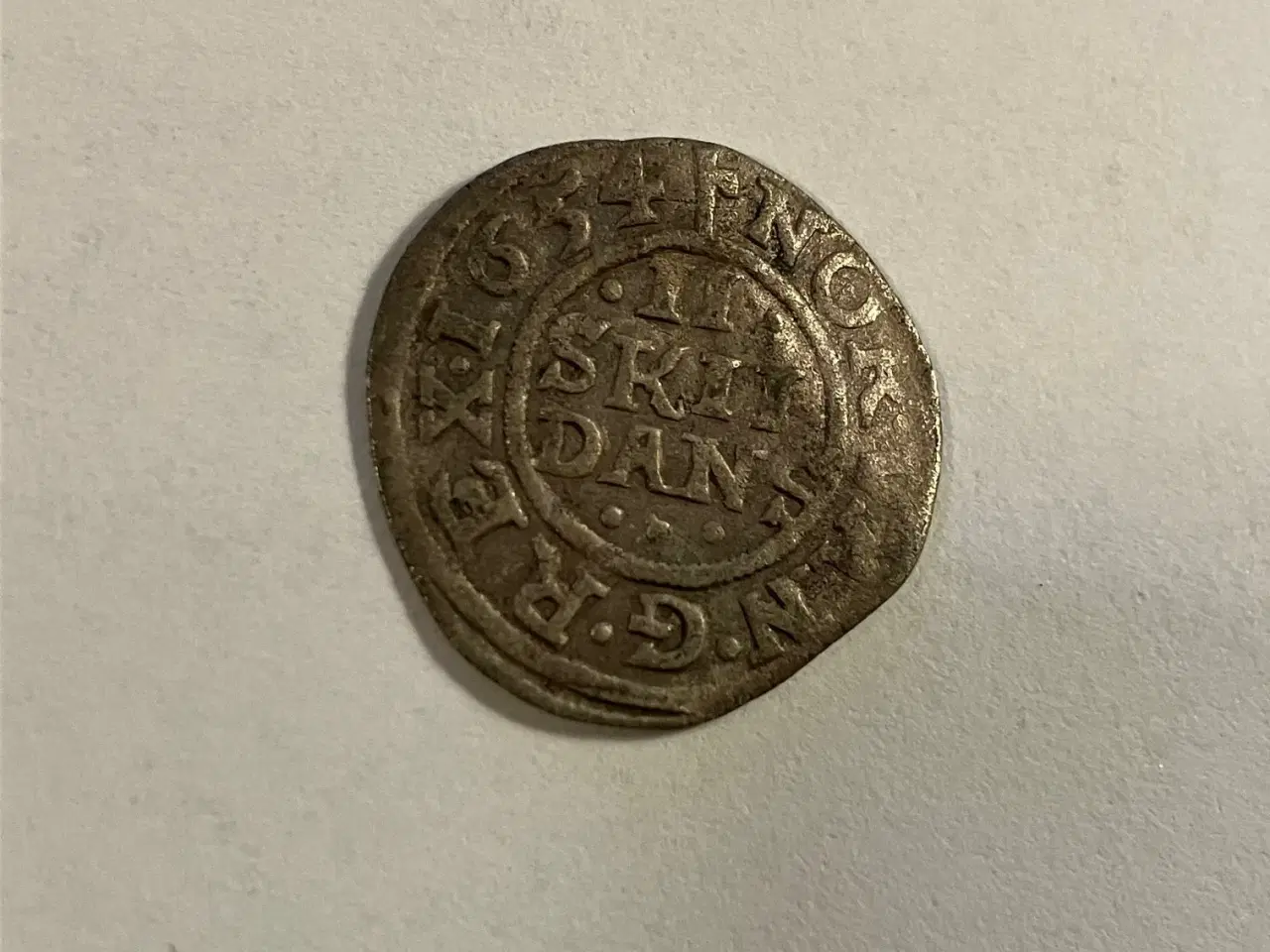 Billede 1 - 2 Skilling 1654 Danmark