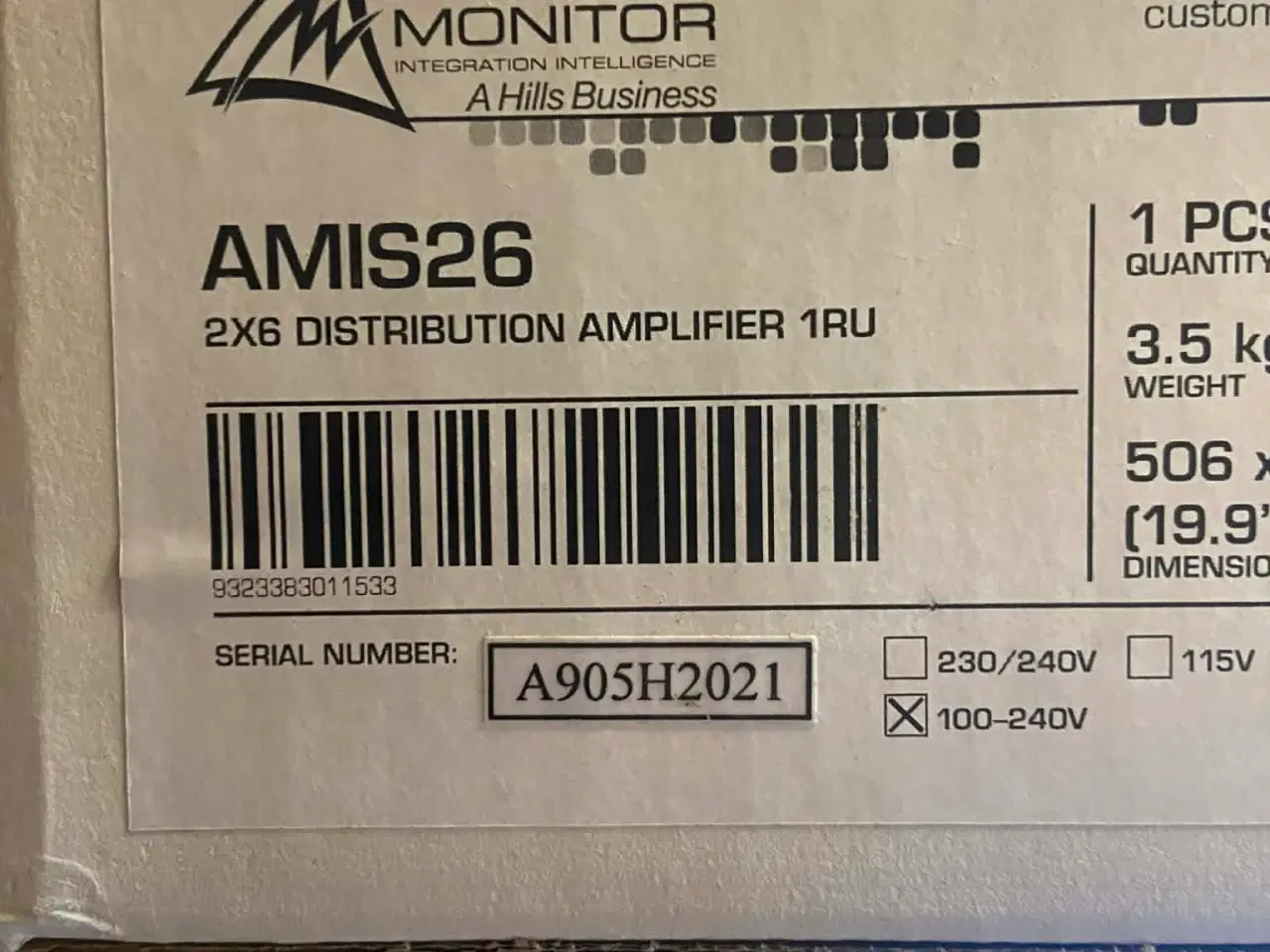 Billede 1 - Australian Monitor AMIS26 distributionsforstærker 