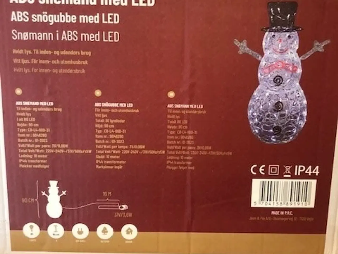 Billede 3 - Akryl snemand 80 LED 