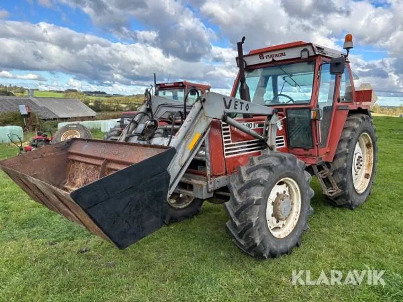 Billede 1 - Veteran traktor FIAT 100-90 DT med veto frontlæsse