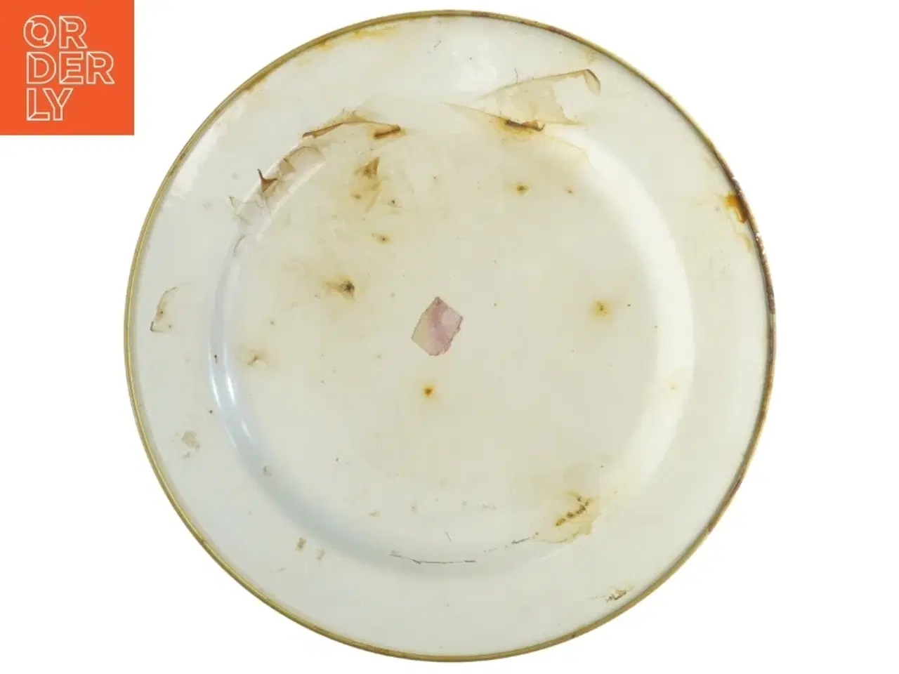 Billede 3 - Dekorativ engelsk 1950&#39;er tallerken med landskabsmotiv (str. Ø 25,5 cm)