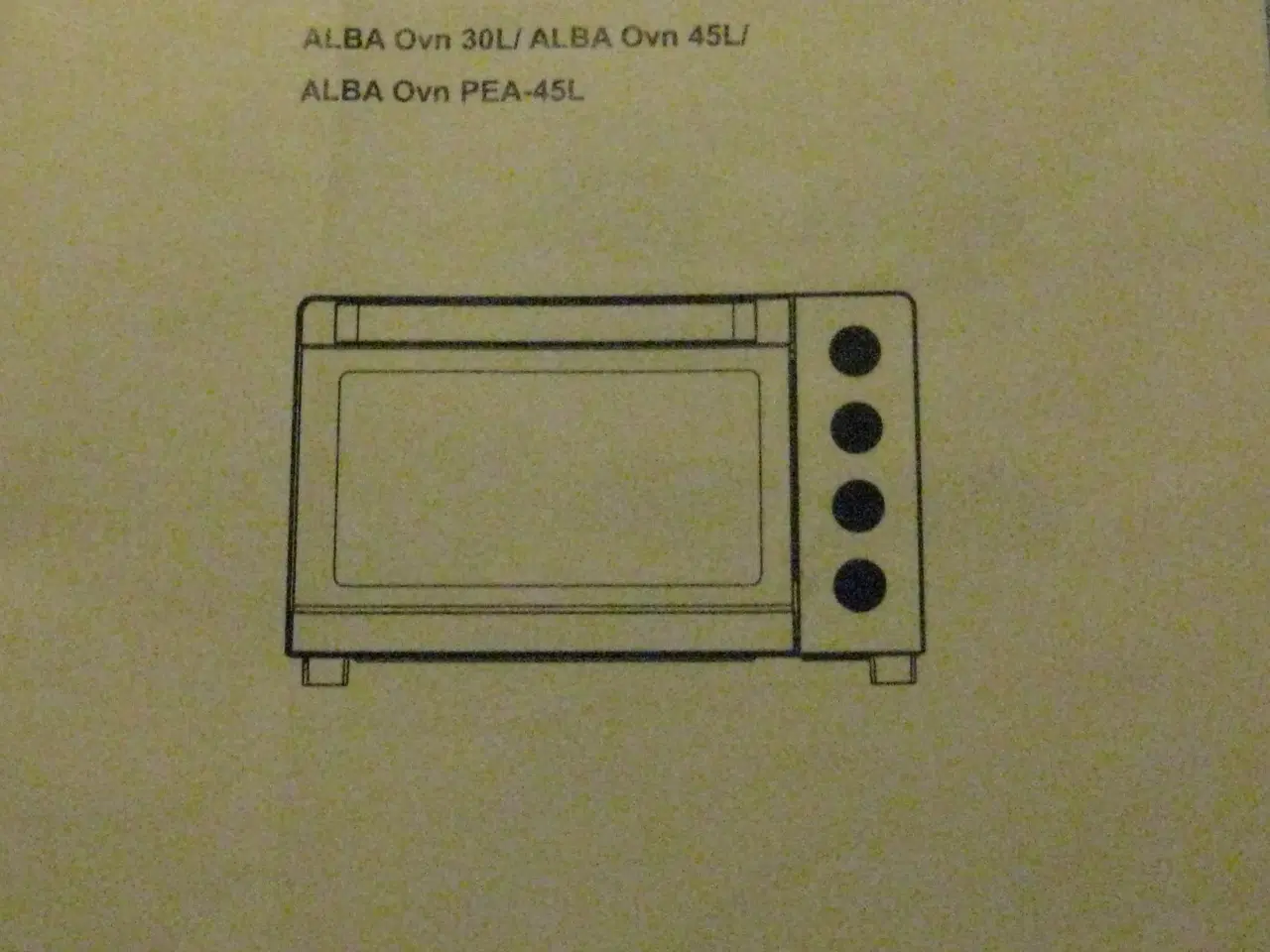 Billede 2 - Alba bordovn 30L varmluft og grillfunktion