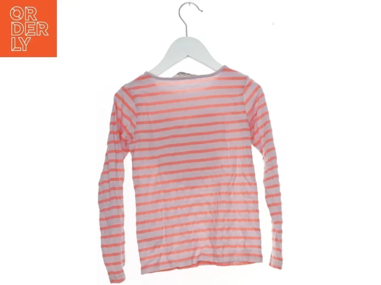 Billede 2 - Stribet langærmet bluse med hjerte fra H&M (str. 122)