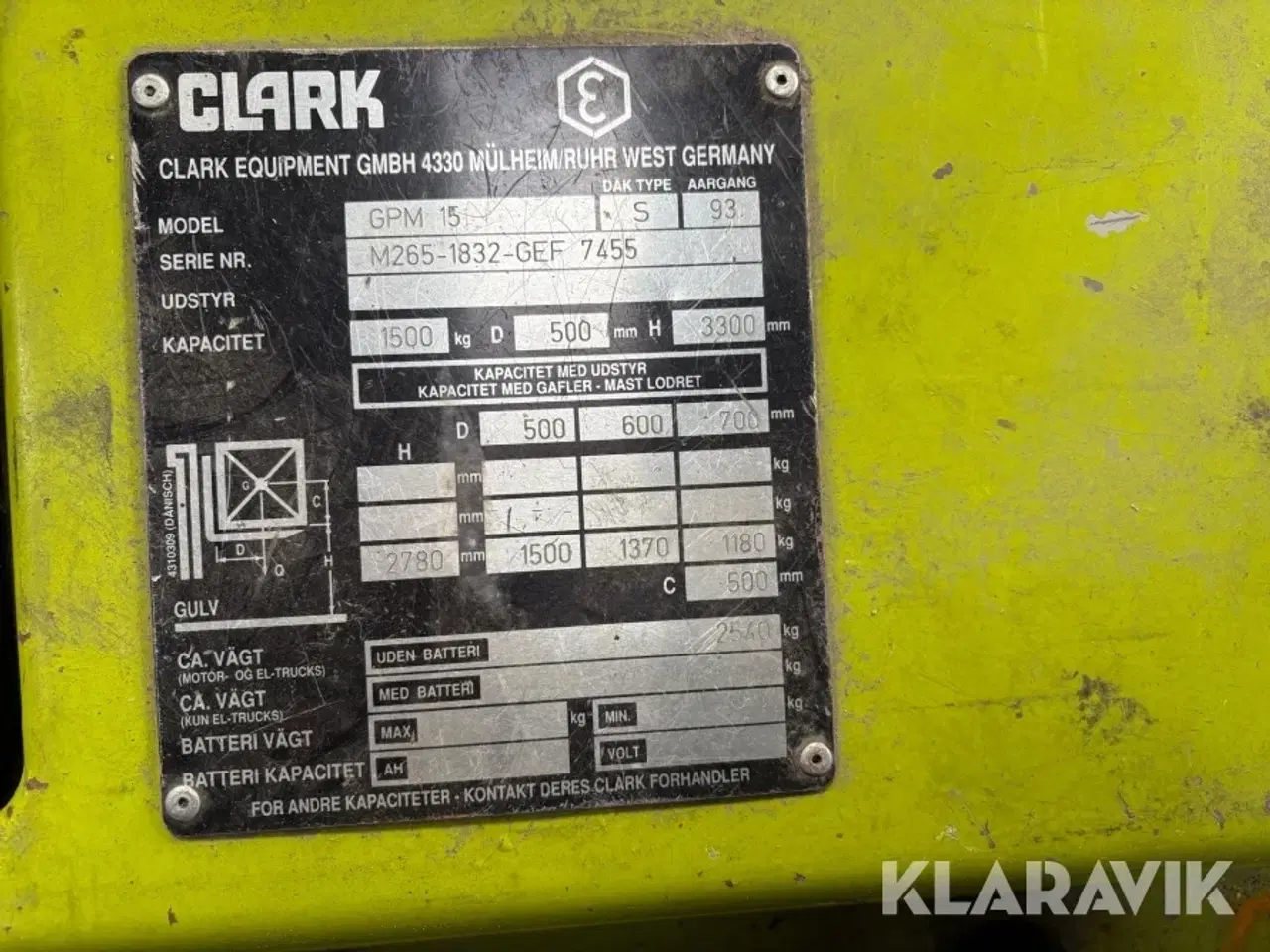 Billede 12 - Truck Clark GMP 15 gas