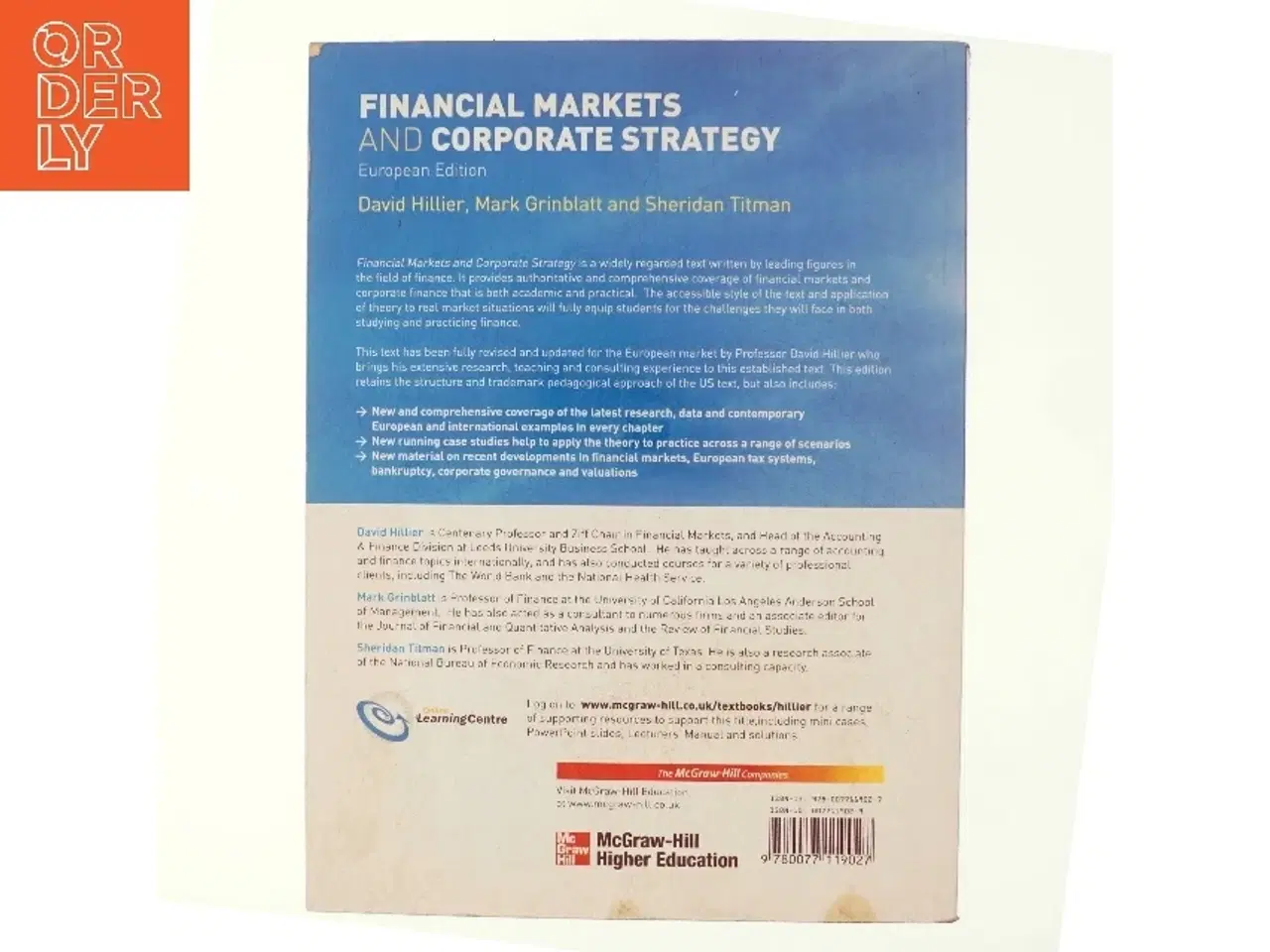 Billede 3 - Financial markets and corporate strategy af David Hillier (Bog)