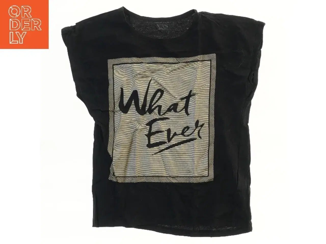 Billede 1 - Sort t-shirt med print fra VRS (str. 134)