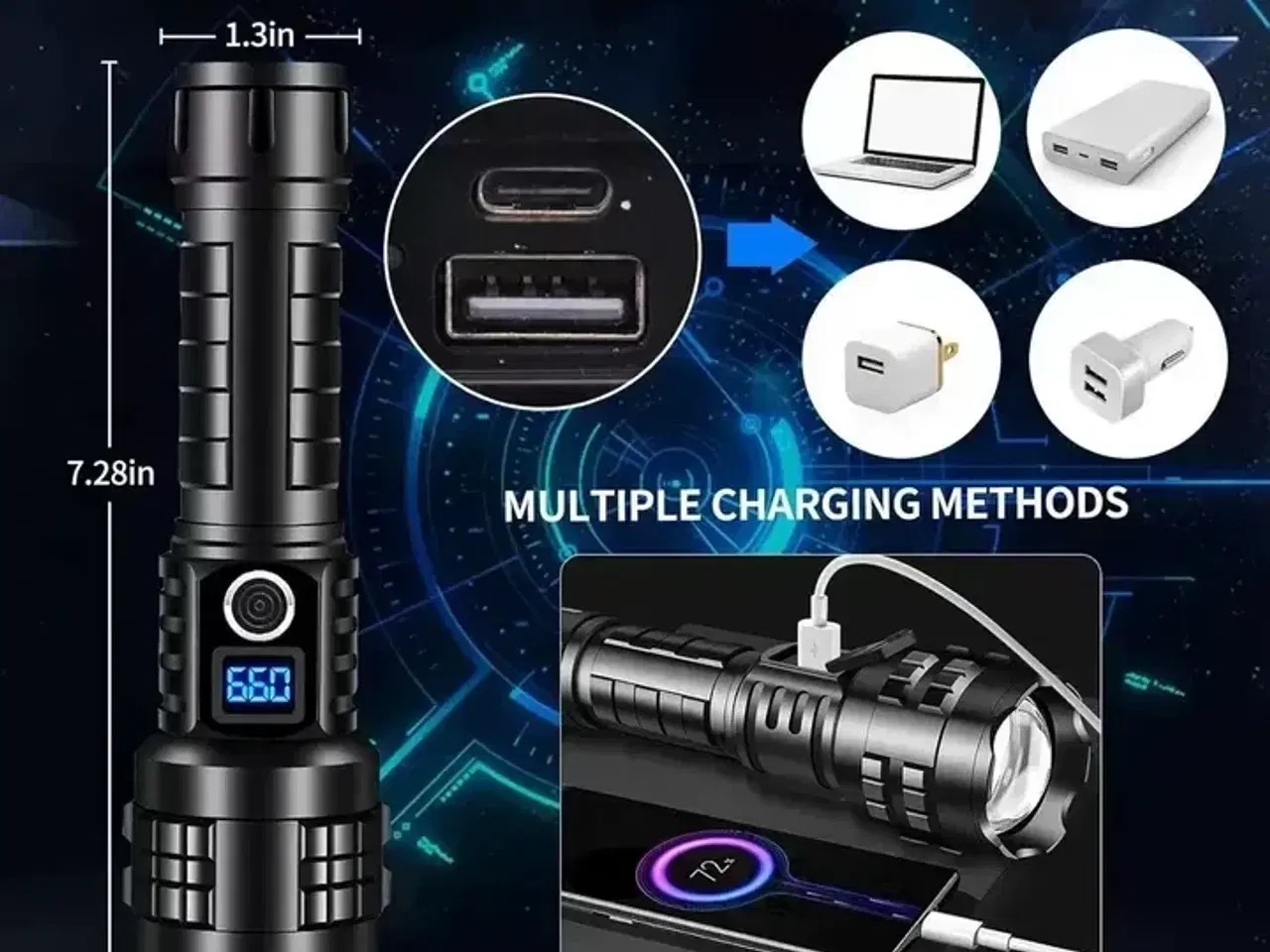 Billede 5 - StormLight Pro 1200 – IP65 & Powerbank