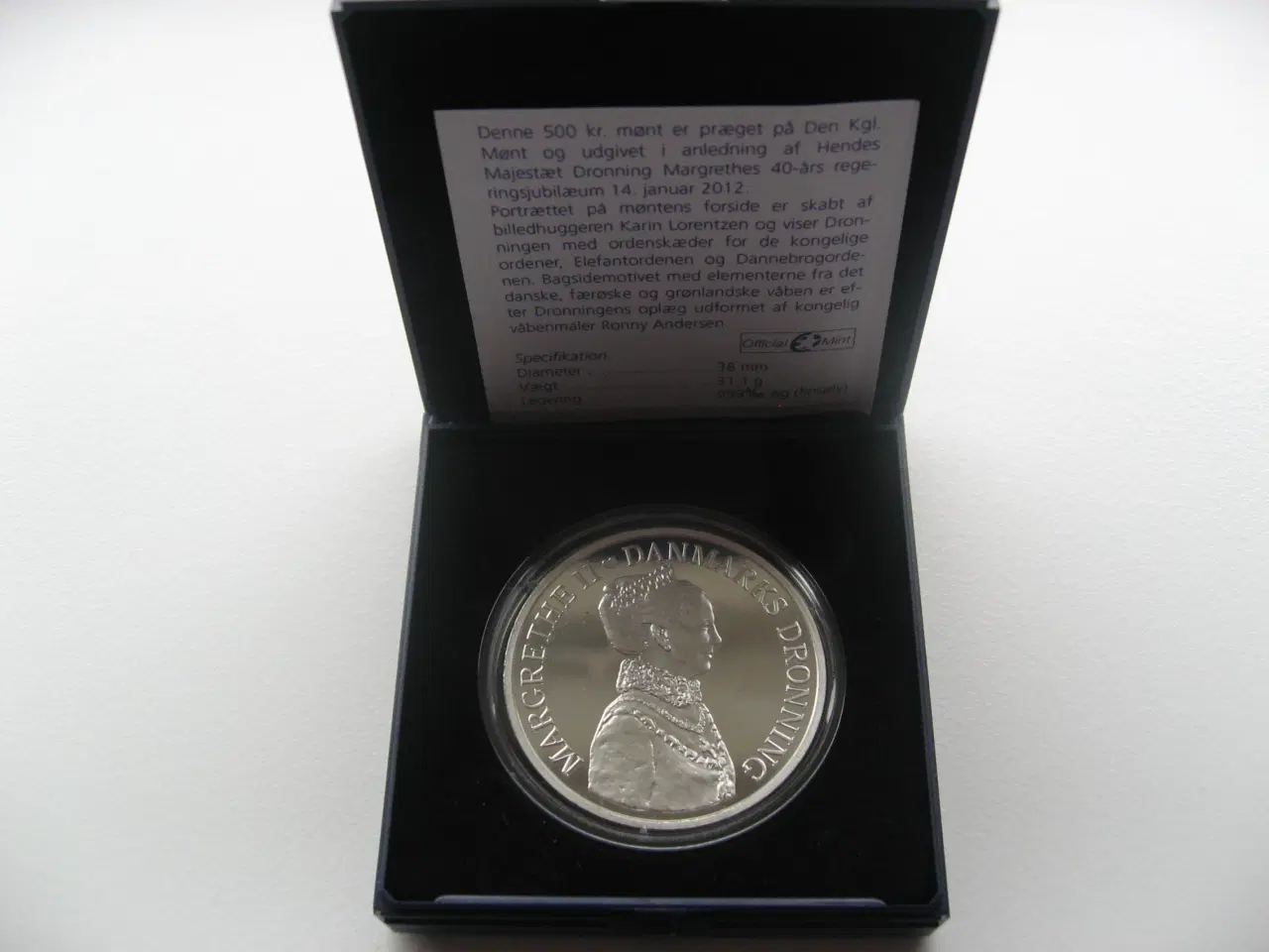 Billede 4 - Margrethe 500kr sølvmønter 2010,12,15,22 Pr Stk