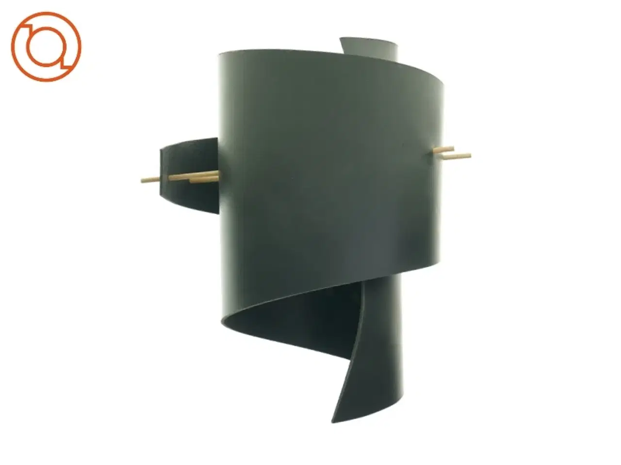 Billede 2 - Lampeskærm i sort læder