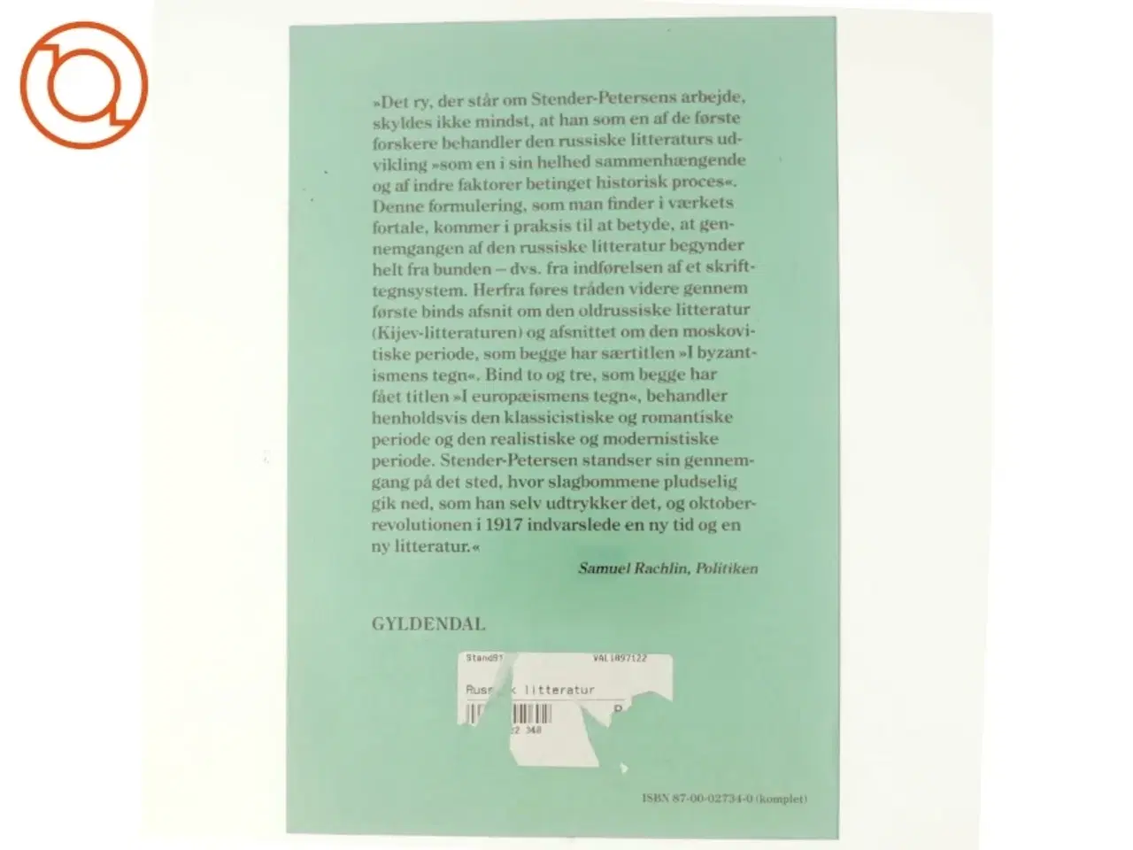 Billede 3 - Den russike litteraturs historie af Ad. Stender-Petersen (bog) fra Gyldendal