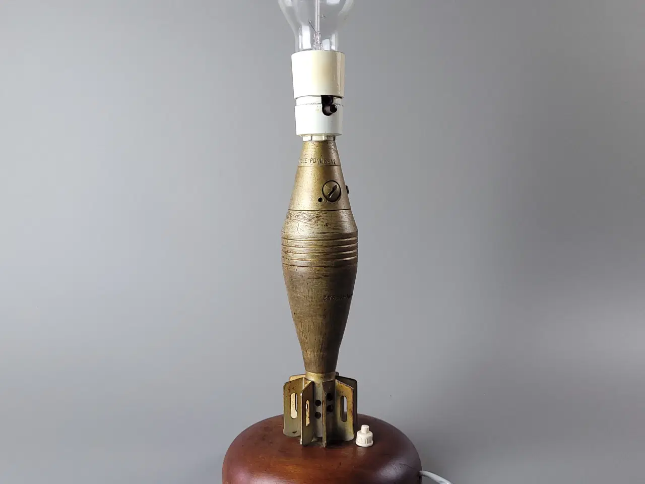 Billede 3 - ⭐️· Unik WWII Lampe - Mortérgranat fra 1945