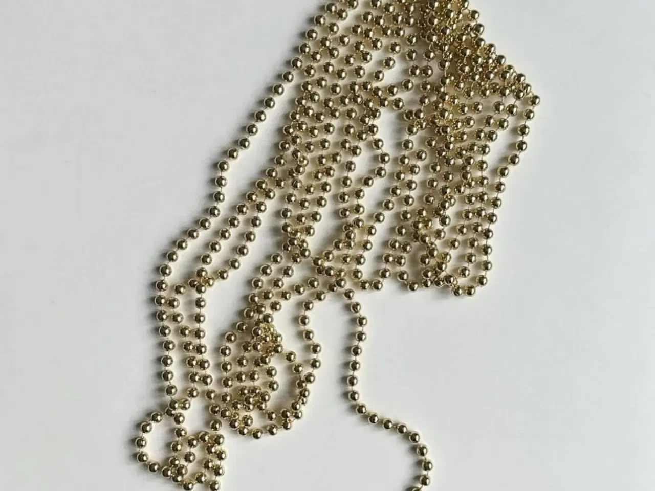 Billede 1 - Kuglekæde, guld, 490 cm