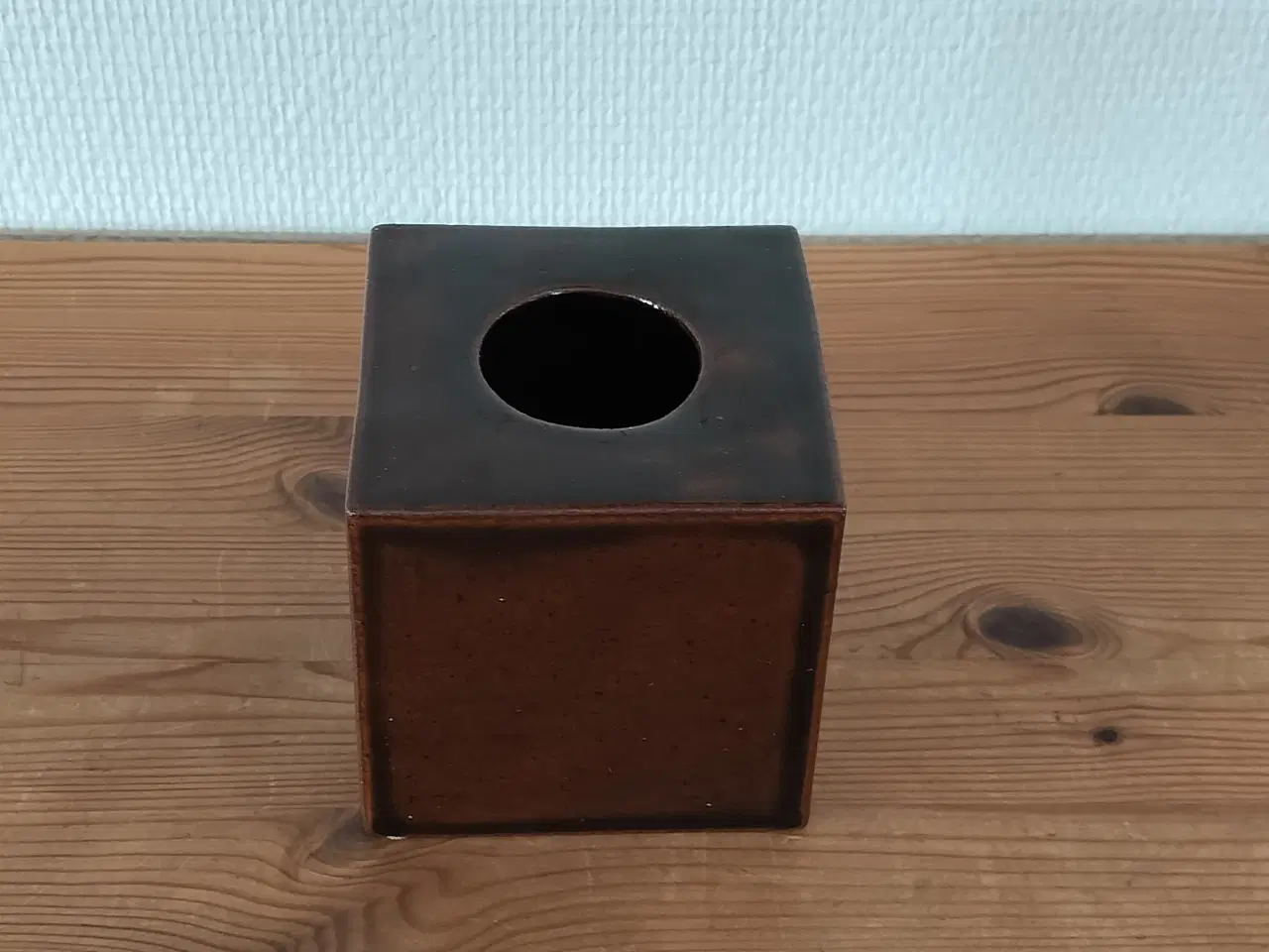 Billede 3 - Knabstrup keramik - Sjælden Firkantet vase