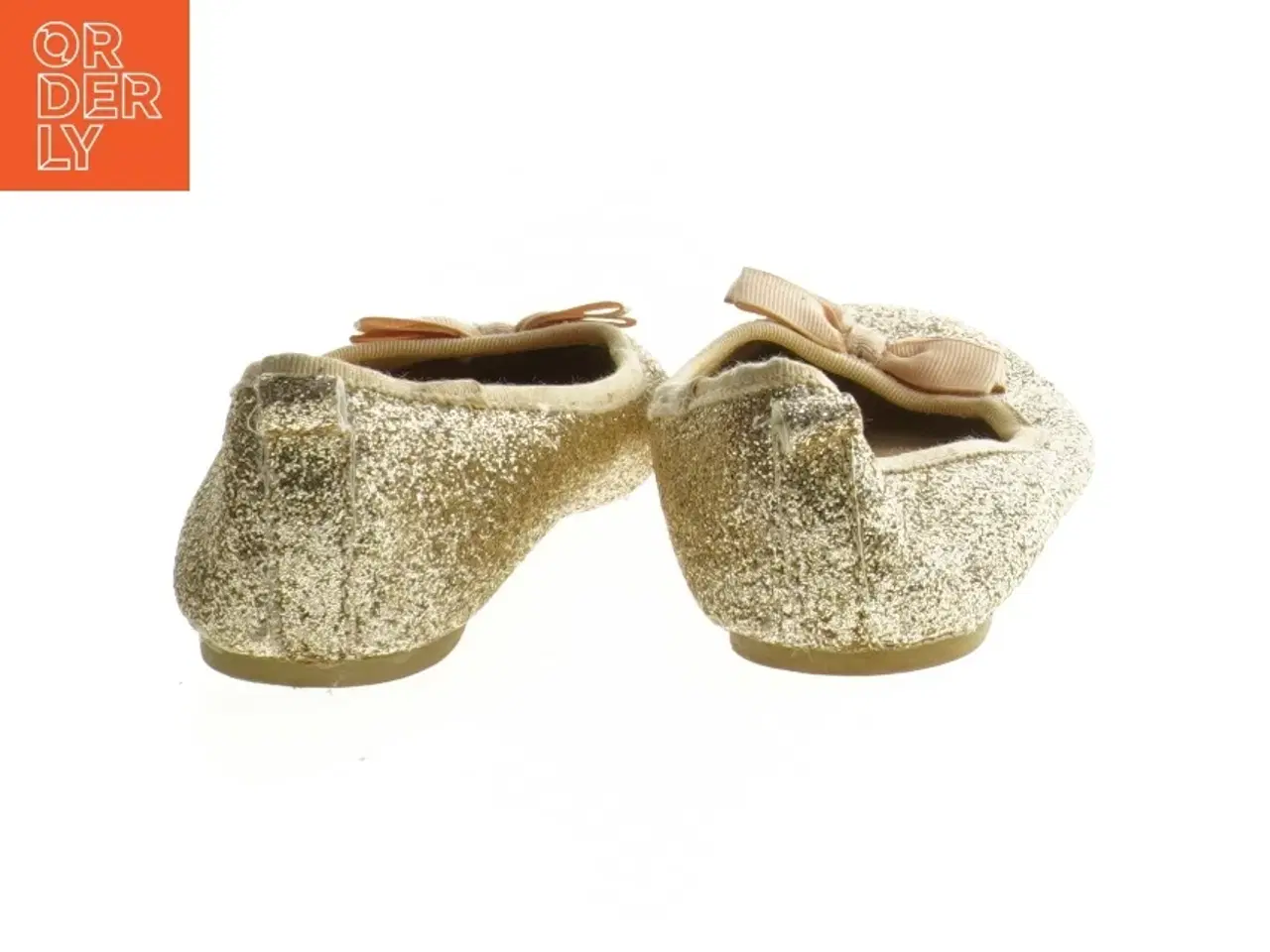 Billede 2 - Guld ballerina sko i størrelse 28 med sløjfe (str. 28 )