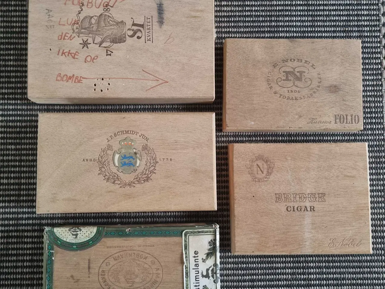 Billede 1 - Gl træ cigar æsker
