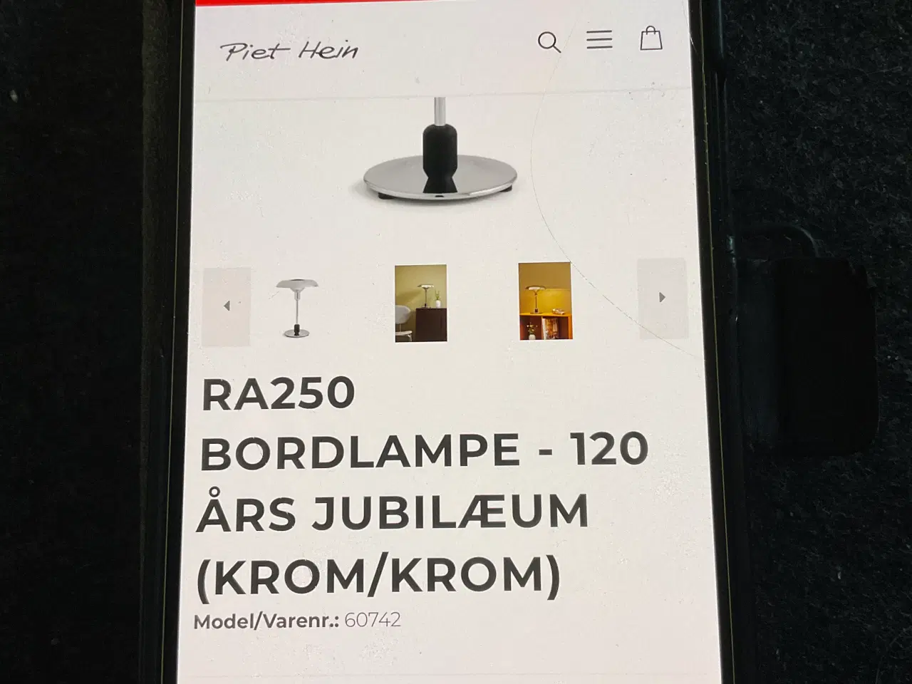 Billede 4 - Piet Hein RA 250 120 års jubilæums bordlampe