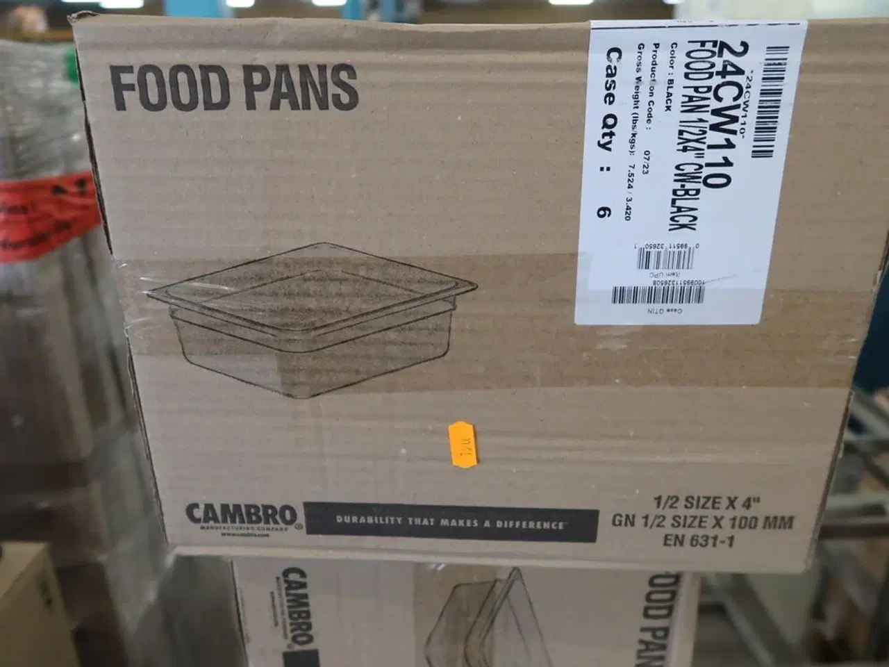 Billede 1 - 4 kasser gastronombeholder CAMBRO Model: 24C2110