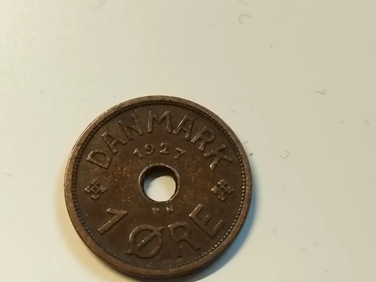 Billede 1 - Fin 1-øres mønt fra 1927 N