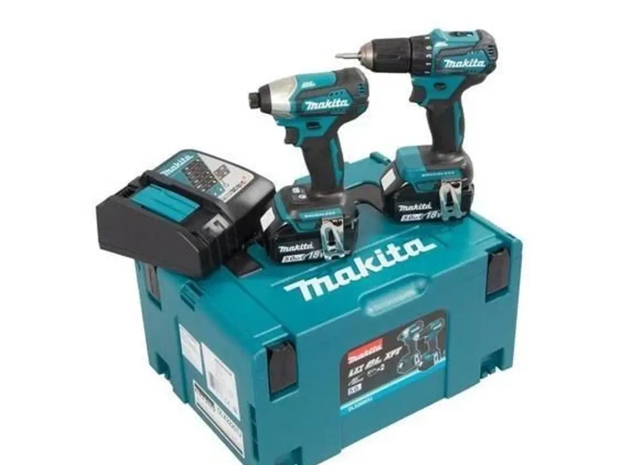 Billede 1 - Skruemaskine og boremaskine 18V sæt – Makita DHP487 + DTD157, 2×2,0 Ah (DLX2414AJ)