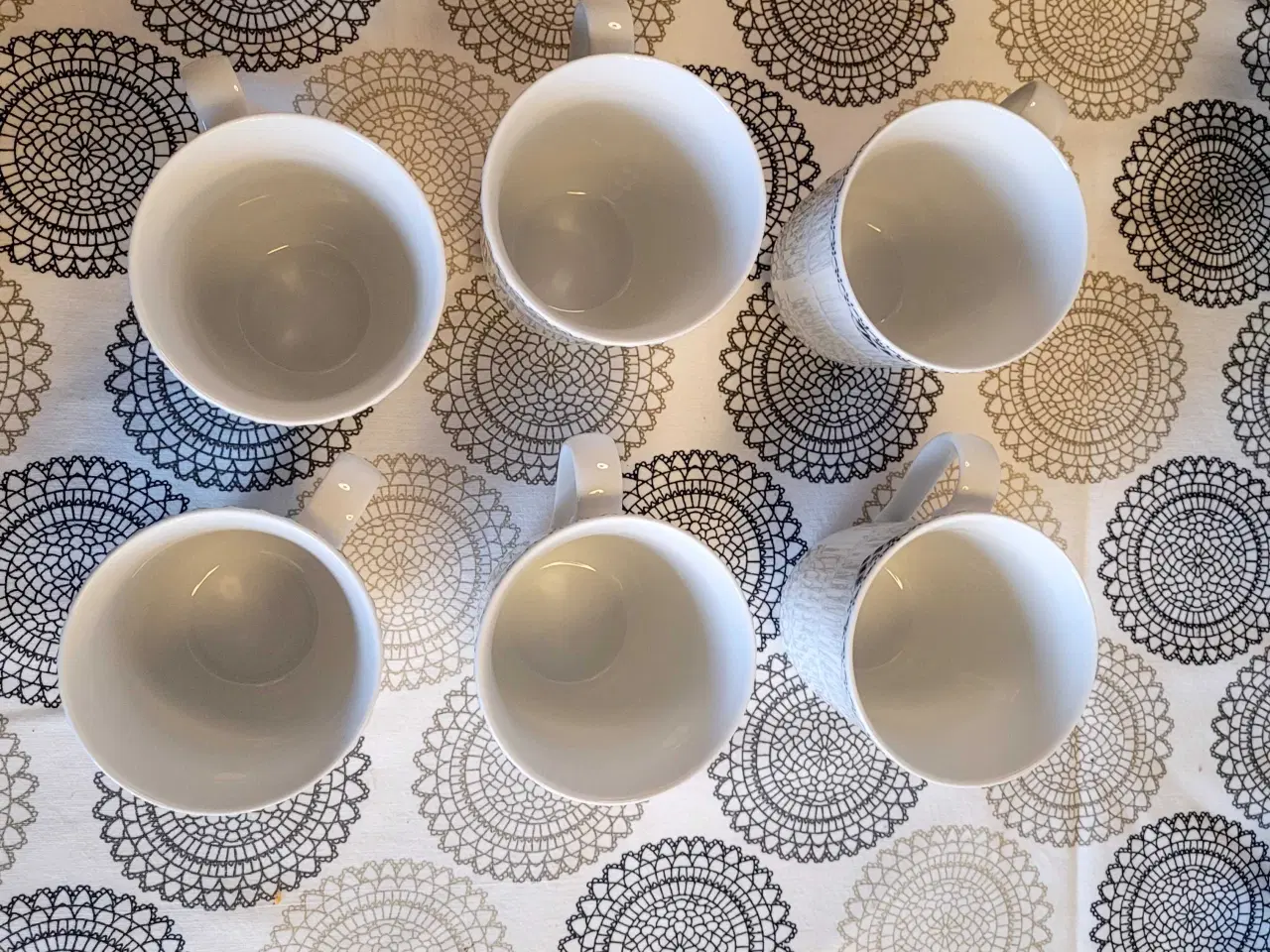 Billede 2 - Royal Copenhagen Sort Riflet Blonde krus – 6 stk.